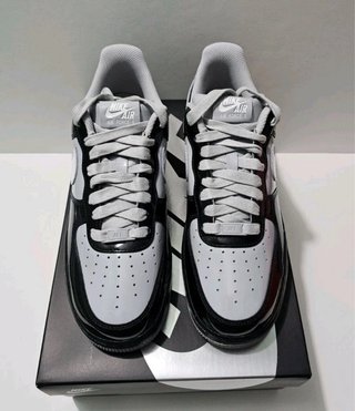 Nike Air Force 1 Low Custom Negro Blanco Gris