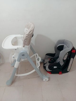 Trona y Silla de Coche Bebé 50 € las dos