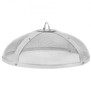 Pantalla de Chispas para Fogata Redonda de 27", Tapa de Metal de Acero Reforzado de Alta Resistencia, Tapa de Fogata Exterior, Cubiertas de Pantalla Superior de Fácil Apertura Redondas con Mango e...