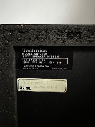 Altavoces Technics SB-CS95 Negros