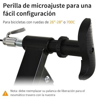 Rodillo Bici Magnético Ajustable 5 Niveles Negro