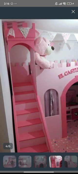 Dormitorio infantil castillo rosa