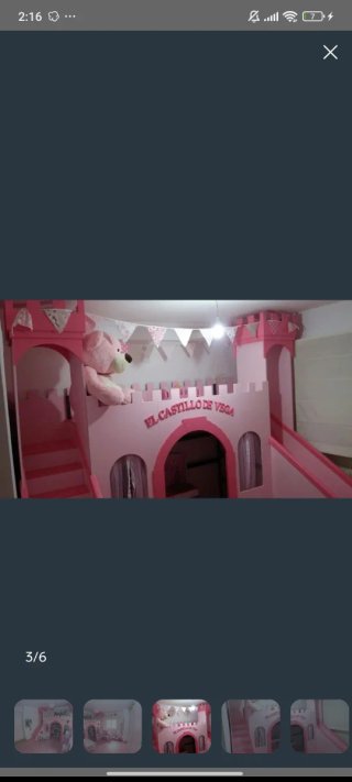 Dormitorio infantil castillo rosa