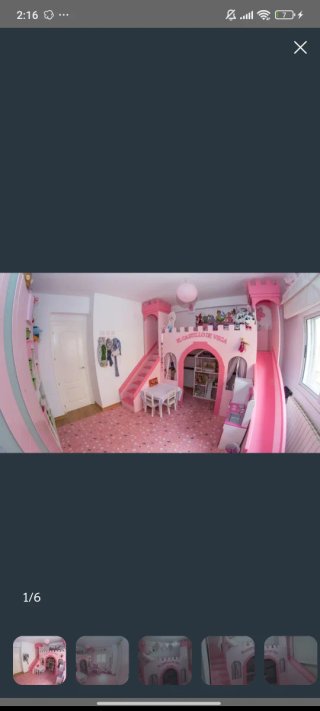 Dormitorio infantil castillo rosa