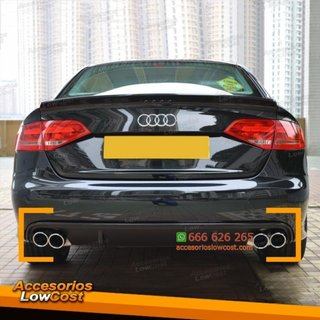 DIFUSOR TRASERO PARA AUDI A4 B8 DOBLE SALIDA ANCH