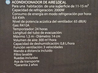 Aire Acondicionado Portátil Equation Calor