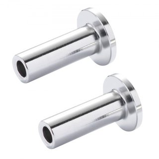 121 Paquete de Manguitos Protectores de Acero Inoxidable T316 para Cable de Alambre de 3.2mm, Barandilla DIY, Grado Marino T316, Viene con una Broca Gratis, Plata