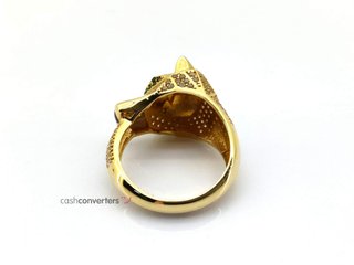 sortija oro 18k con piedra con circonita