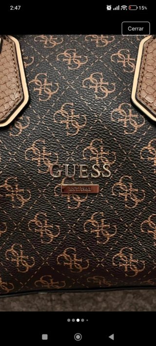 Bolso Guess Marrón y Beige