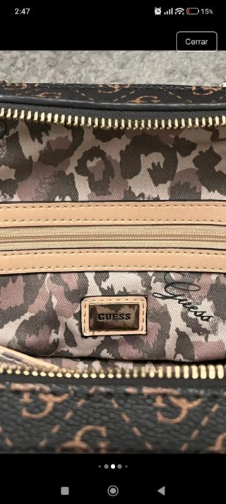 Bolso Guess Marrón y Beige