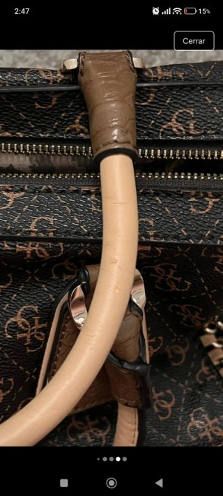 Bolso Guess Marrón y Beige