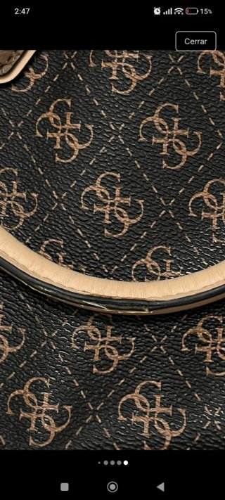 Bolso Guess Marrón y Beige