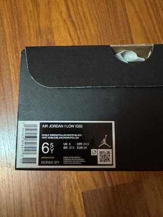 Zapatillas Jordan 1 Low Negras y Verdes