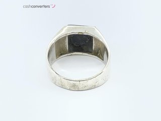 anillo plata 925mm con piedra con onix