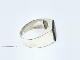 anillo plata 925mm con piedra con onix