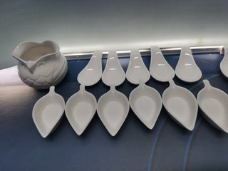 24 piezas de porcelana soporte para cucharas/Vajilla/cuencos o platos pequeños- arcoroc