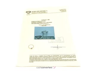 sortija oro 18k con piedra con diamante