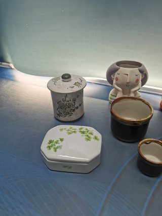 8 cajitas decorativas diferentes madera, cerámica