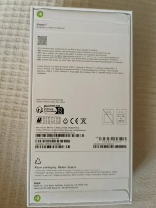 iPhone 17 Negro 256 GB Sin abrir