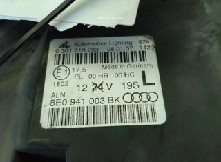 Faro izquierdo audi 8e0941003bk a4 8ec b7 22940551