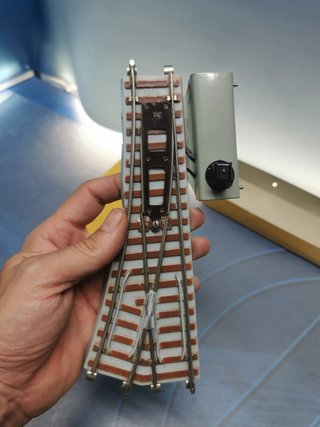 Desvío derecha, Paya, esc. S, material maqueta ferroviaria
