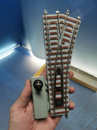 Desvío derecha, Paya, esc. S, material maqueta ferroviaria