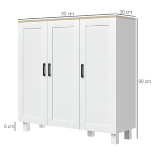 Aparador de Salón Mueble Buffet con 3 Puertas