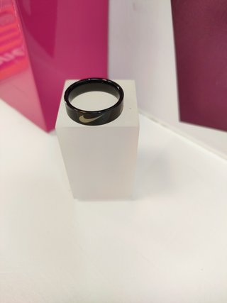 Anillo acero negro nike T18