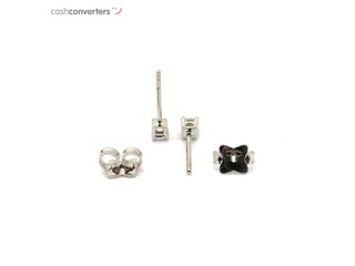 pendientes oro 18k con piedra con circonita