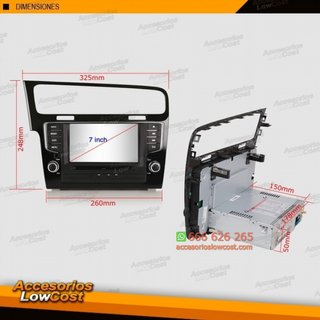 PANTALLA GOLF 7 - RADIO NAVEGADOR 7 PULGADAS HD E