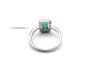 sortija plata 925mm con piedra con circonita t. 15 (17,52 mm)