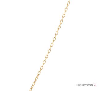 cadena oro 18k con piedra con diamante 22cm