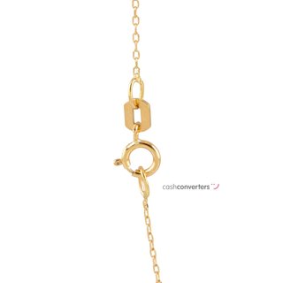 cadena oro 18k con piedra con diamante 22cm