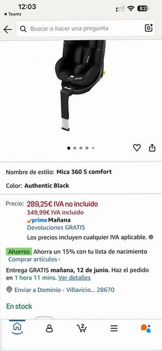 Maxi-Cosi Mica 360 S Comfort, Silla Coche 360 Giratoria, ISOFIX, 0-4 Años