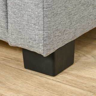 Banca Contenedor, Banco Acolchado Con Compartimento, Banco De Cama, Diseño Moderno, Plástico, Tela Gris, Multiusos, 120X50X44Cm, Gris