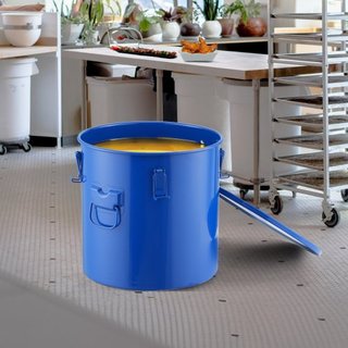 Cubo de Grasa para Freír, Caddy de Desecho de Aceite de 8 Gal, Cubo de Aceite para Freír de Acero al Carbono con Recubrimiento a Prueba de Óxido, Contenedor de Transporte de Aceite con Tapa, Clips...