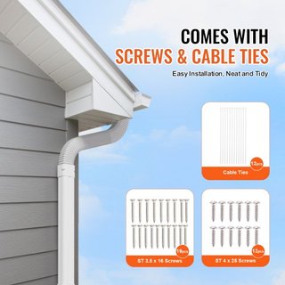 Cubierta de Línea de Mini Split 76.2mm W 3110mm L, Cubierta de Tubería Decorativa de PVC para Aire Acondicionado con 5 Conductos Rectos y Todos los Componentes, Fácil de Instalar, Pintable para Bo...