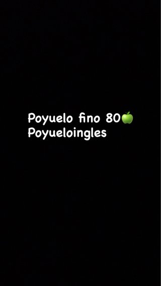 Poyuelo fino ingles
