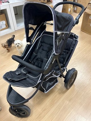 hauck Freerider Carro Gemelar Reclinable, Silla de Paseo Gemelar Plegable
