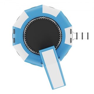 Bouncer de Agua Inflable, Trampolín Recreativo de Agua de 10 pies, Plataforma de Salto Portátil con Tobogán, Escalera de 3 Pasos y Bomba de Aire Eléctrica, Rebotador Flotante para Niños y Adultos ...