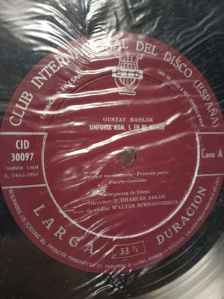 box, vinilos, GUSTAV MAHLER - SINFONIA Nº 3 , club internacional del disco