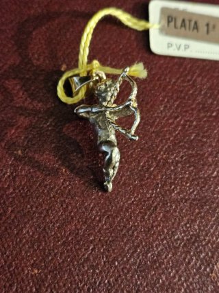Colgante Ángel Cupido Plata 925 Combinada 3cm