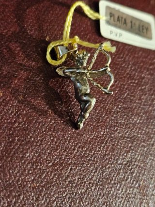 Colgante Ángel Cupido Plata 925 Combinada 3cm