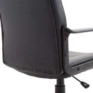 Silla De Oficina Ergonómica Y Giratoria, Sillón De Oficina Con Altura Regulable En Similpiel 60X60X94-103Cm Negro