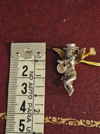 Colgante Ángel con sombrero y guitarra