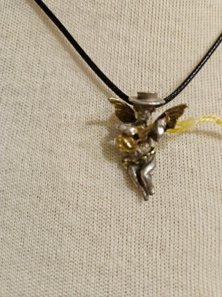 Colgante Ángel con sombrero y guitarra