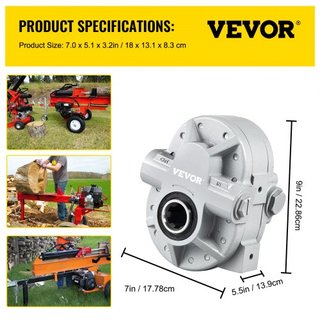 Bomba Hidráulica 16.6GPM Motor Hidráulico 540RPM Divisor de Troncos 2500PSI Divisor Hidráulico Puerto de Salida SAE 12 Bomba Hidráulica para Divisor de Troncos para Elevación de Puerta Trasera de ...