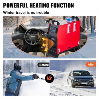 Calentador Diesel 12V 5KW, Calentador Diesel de Aire Todo en Uno con Interruptor LCD y Control Remoto, Calentador de Aire Diesel, Silenciador de Calentador de Estacionamiento, Calentador Diesel pa...