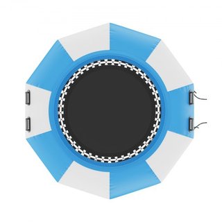 Bouncer de Agua Inflable, Trampolín Recreativo de Agua de 6.5 pies, Plataforma de Salto Portátil para Nadar con Escalera de 3 Pasos y Bomba de Aire Eléctrica, Rebotador Flotante para Niños y Adult...