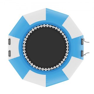Bouncer de Agua Inflable, Trampolín Recreativo de Agua de 6.5 pies, Plataforma de Salto Portátil para Nadar con Escalera de 3 Pasos y Bomba de Aire Eléctrica, Rebotador Flotante para Niños y Adult...